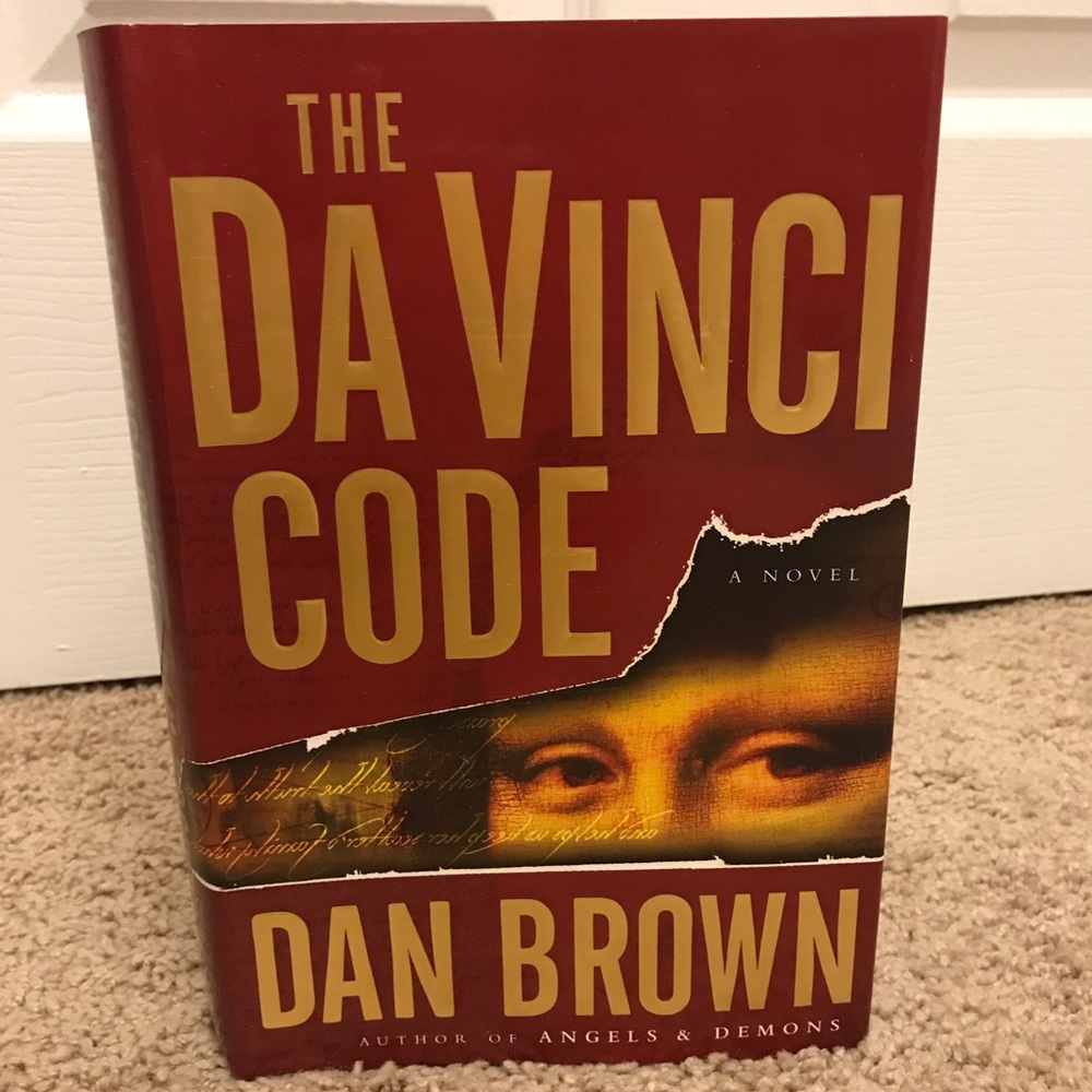 "The Da Vinci Code" by Dan Brown
Hardcover.